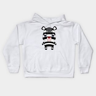 A docile zebra Kids Hoodie